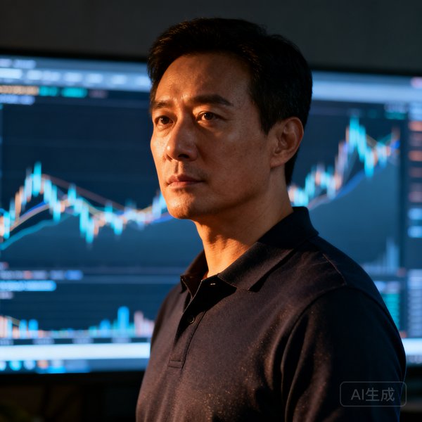 雪缘园Live创始人兼CEO阿杰的半身肖像照，35岁左右男性，穿着深色Polo衫，背景是数据大屏，神情专注而坚定